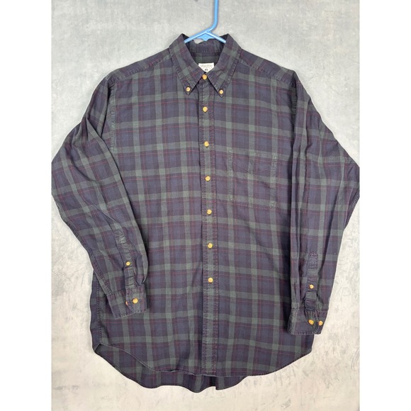 Brooks Brothers Other - Brooks Brothers Mens Large Plaid Sport Shirt Navy Green Cotton Button Down L